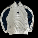 VINTAGE GREY AND NAVY CHAMPION QUARTER ZIP - HALO10.